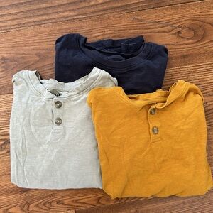 H&M lot of 3 long sleeve kids Henley size 6/7
